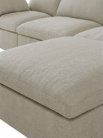 Sofa modulaire Kosy de TOCO Meubles en tissu beige texturé au design moderne et confortable