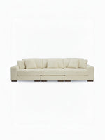 Sofa modulaire Manoa TOCO Meubles en velours côtelé beige avec coussins décoratifs