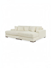Sofa modulaire 2 morceaux double chaise longue / Beige