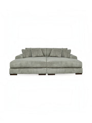 Sofa modulaire 2 morceaux double chaise longue / Gris