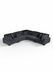 Noir / Sofa modulaire 5 morceaux