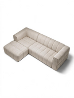 Sofa sectionnel modulaire beige au design contemporain avec finition texturée, proposé par TOCO Meubles