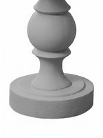 Pied de table d'appoint Apolo gris en oxyde de magnésium par TOCO Meubles au design classique et arrondi