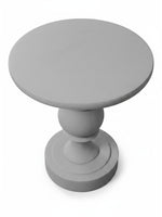 Table d'appoint ronde TOCO Meubles Apolo en oxyde de magnésium gris au design classique et élégant