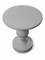 Table d'appoint ronde TOCO Meubles Apolo en oxyde de magnésium gris au design classique et élégant