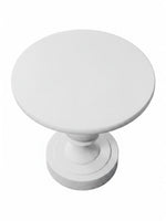 Table d'appoint ronde blanche TOCO Meubles en oxyde de magnésium au design classique et épuré