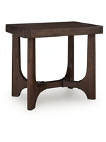 Table d'appoint Louma en bois brun foncé au design élégant et robuste, proposée par TOCO Meubles