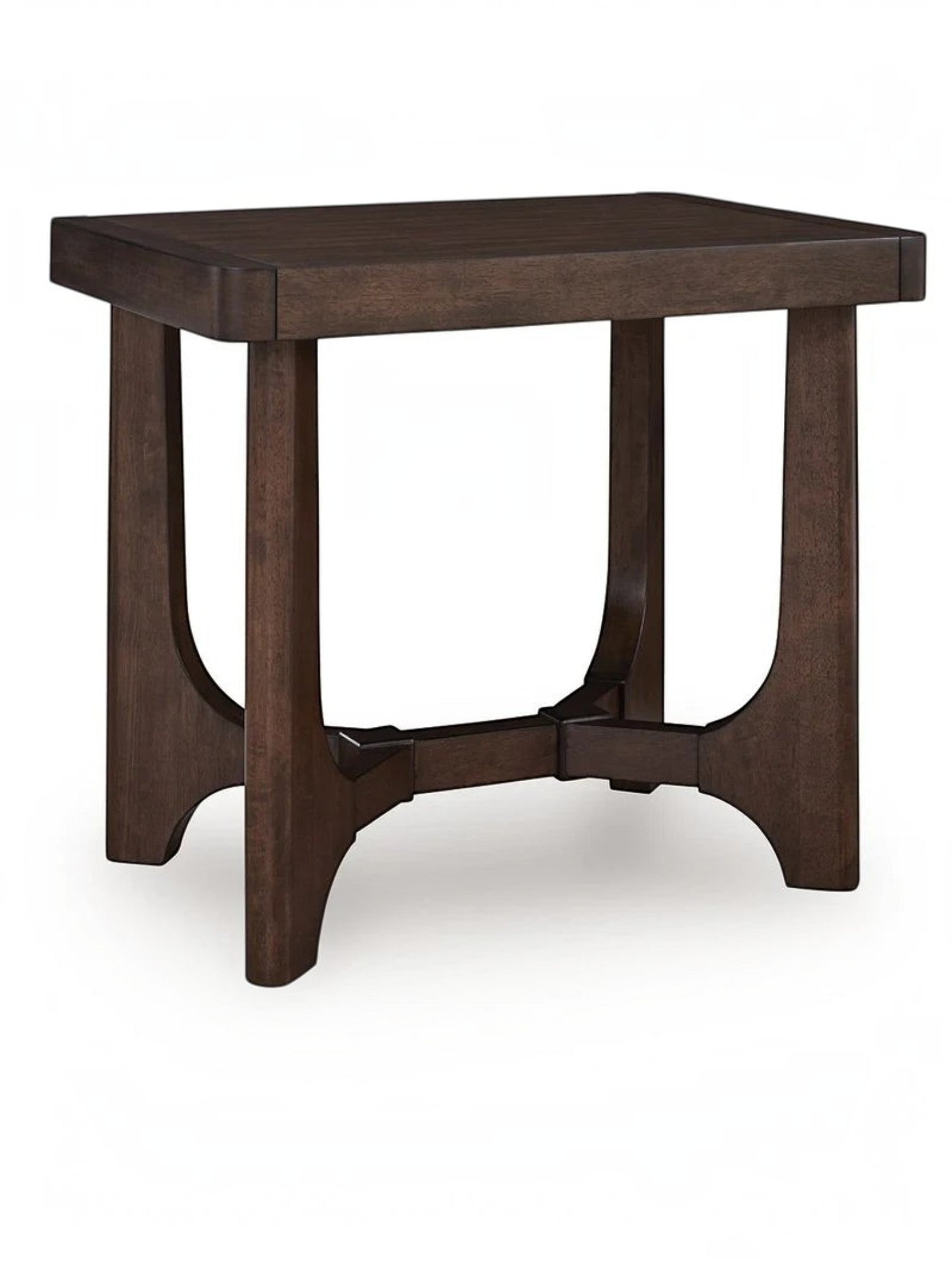 Table d'appoint Louma en bois brun foncé au design élégant et robuste, proposée par TOCO Meubles