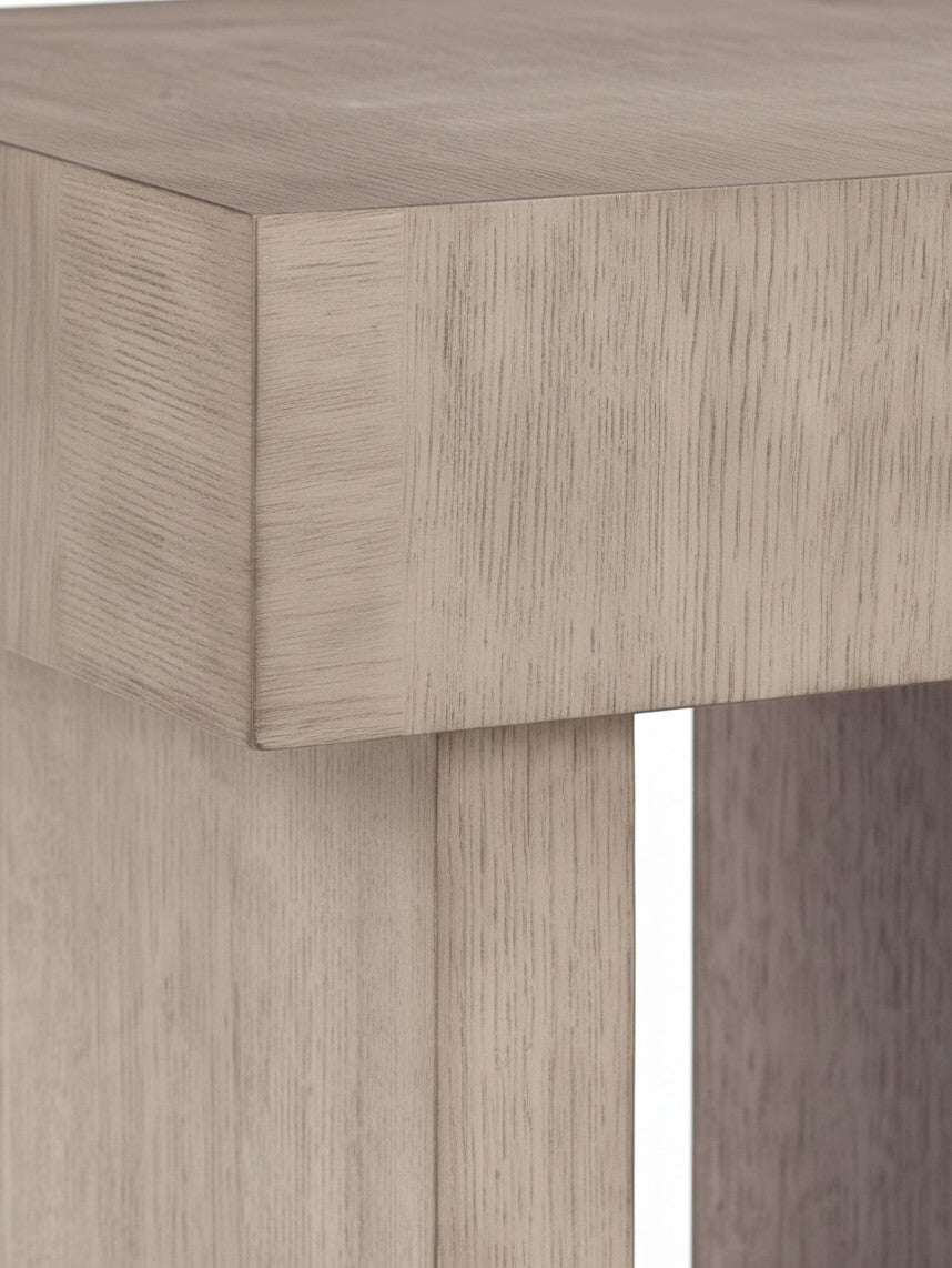 Table d'appoint Elaina TOCO Meubles en bois clair avec finition texturée et design minimaliste