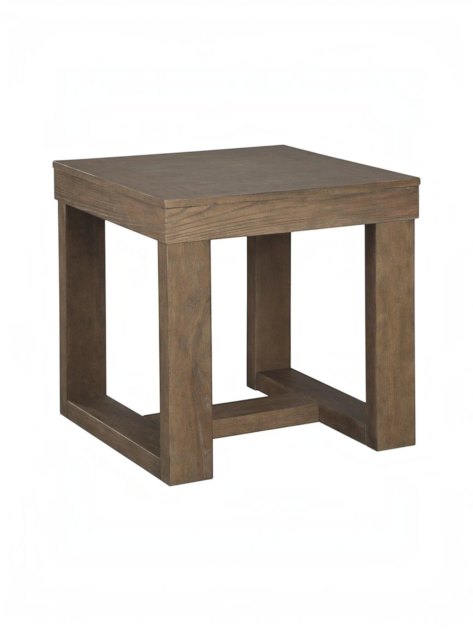 Table d'appoint carrée TOCO Meubles en bois gris avec un design moderne et une base robuste