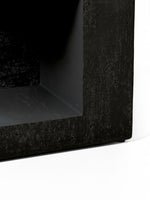 Table d'appoint TOCO Meubles Jupiter noire en oxyde de magnésium avec texture effet béton et tablette de rangement