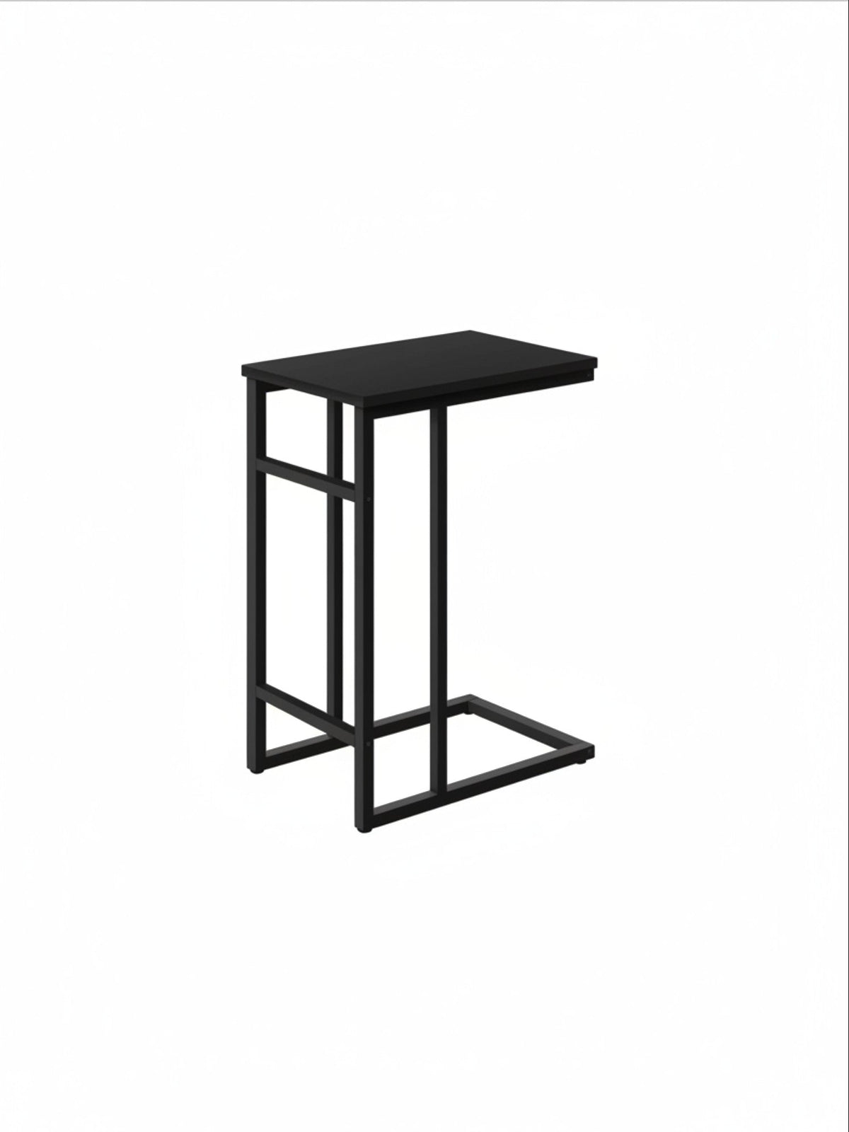 Table d'appoint TOCO Meubles Valcourt noire au design minimaliste avec structure en métal pour canapé