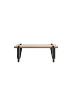Table basse rectangulaire Zenko TOCO Meubles avec plateau en bois naturel et pieds noirs modernes