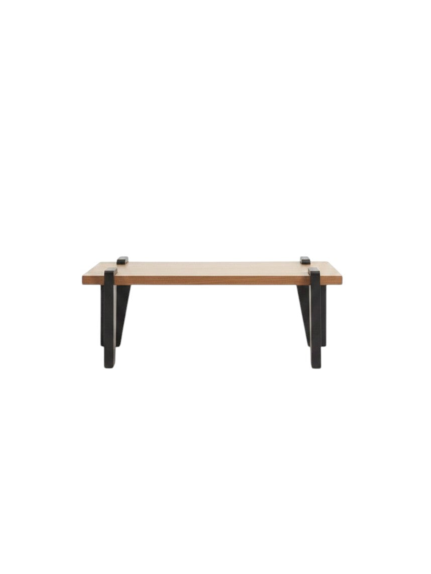 Table basse rectangulaire Zenko TOCO Meubles avec plateau en bois naturel et pieds noirs modernes