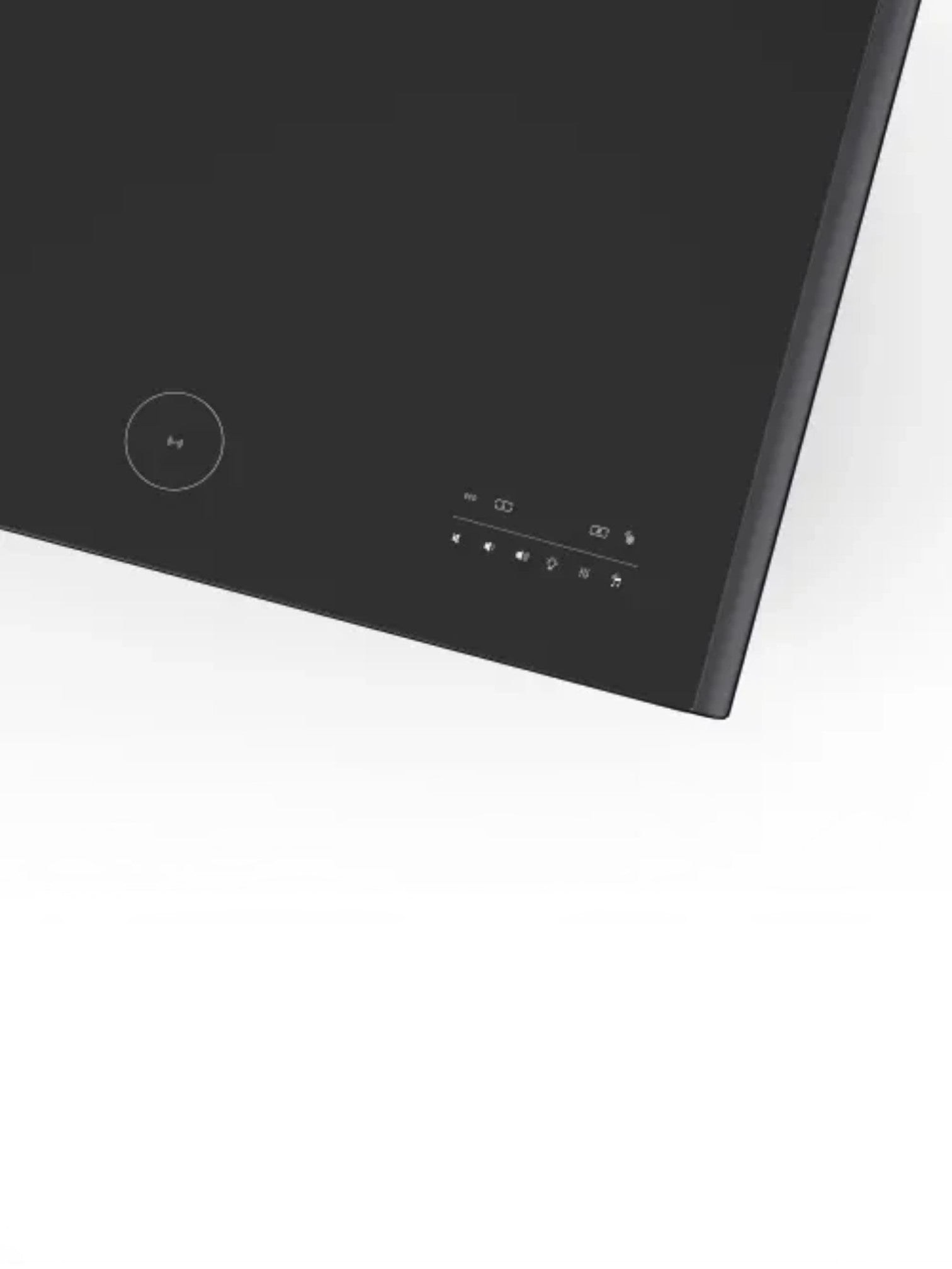 Table basse intelligente noire TOCO Meubles Party Time avec panneau de commande tactile et chargeur sans fil intégré