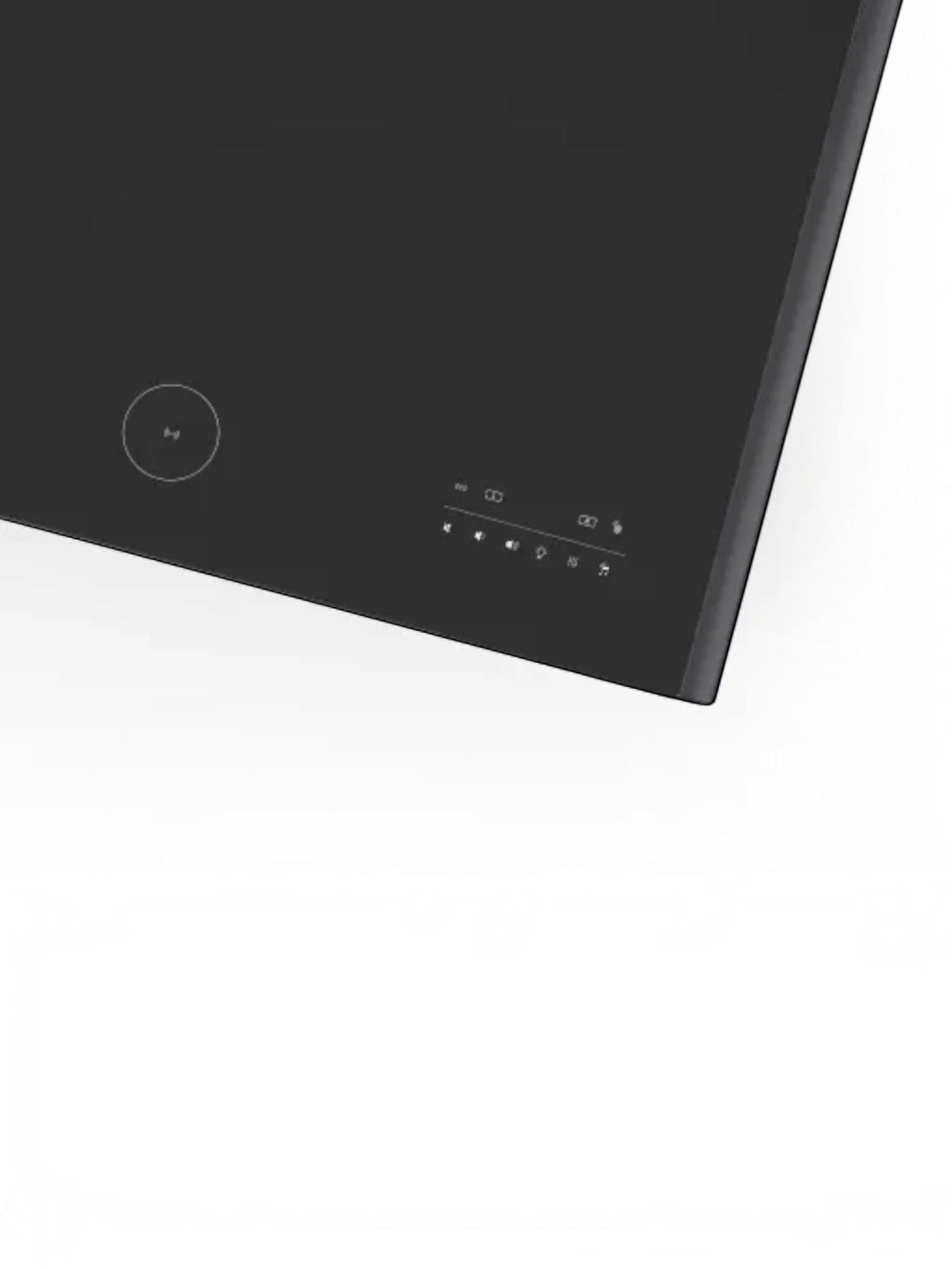 Table basse intelligente noire TOCO Meubles Party Time avec panneau de commande tactile et chargeur sans fil intégré