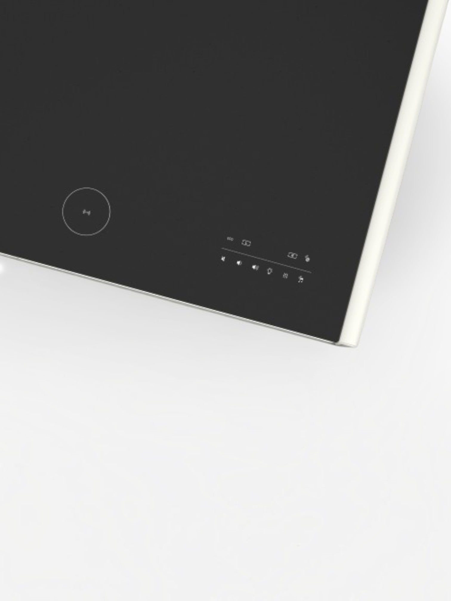 Panneau de commande tactile sur la table basse intelligente Party Time blanche de TOCO Meubles