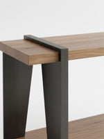 Table console Zenko TOCO Meubles en bois massif avec structure en métal noir au design industriel moderne