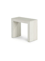 Table console extensible TOCO Meubles en bois de bouleau canadien, blanc cassé, design moderne