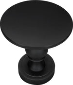 Table d'appoint ronde noire Apolo de TOCO Meubles en oxyde de magnésium, finition mate, style classique.