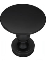 Table d'appoint ronde noire Apolo de TOCO Meubles en oxyde de magnésium, finition mate, style classique.