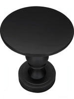 Table d'appoint ronde noire Apolo de TOCO Meubles en oxyde de magnésium, finition mate, style classique.