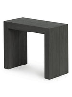 Table de salle à manger extensible TOCO Meubles en bois hickory fumé, design compact et moderne