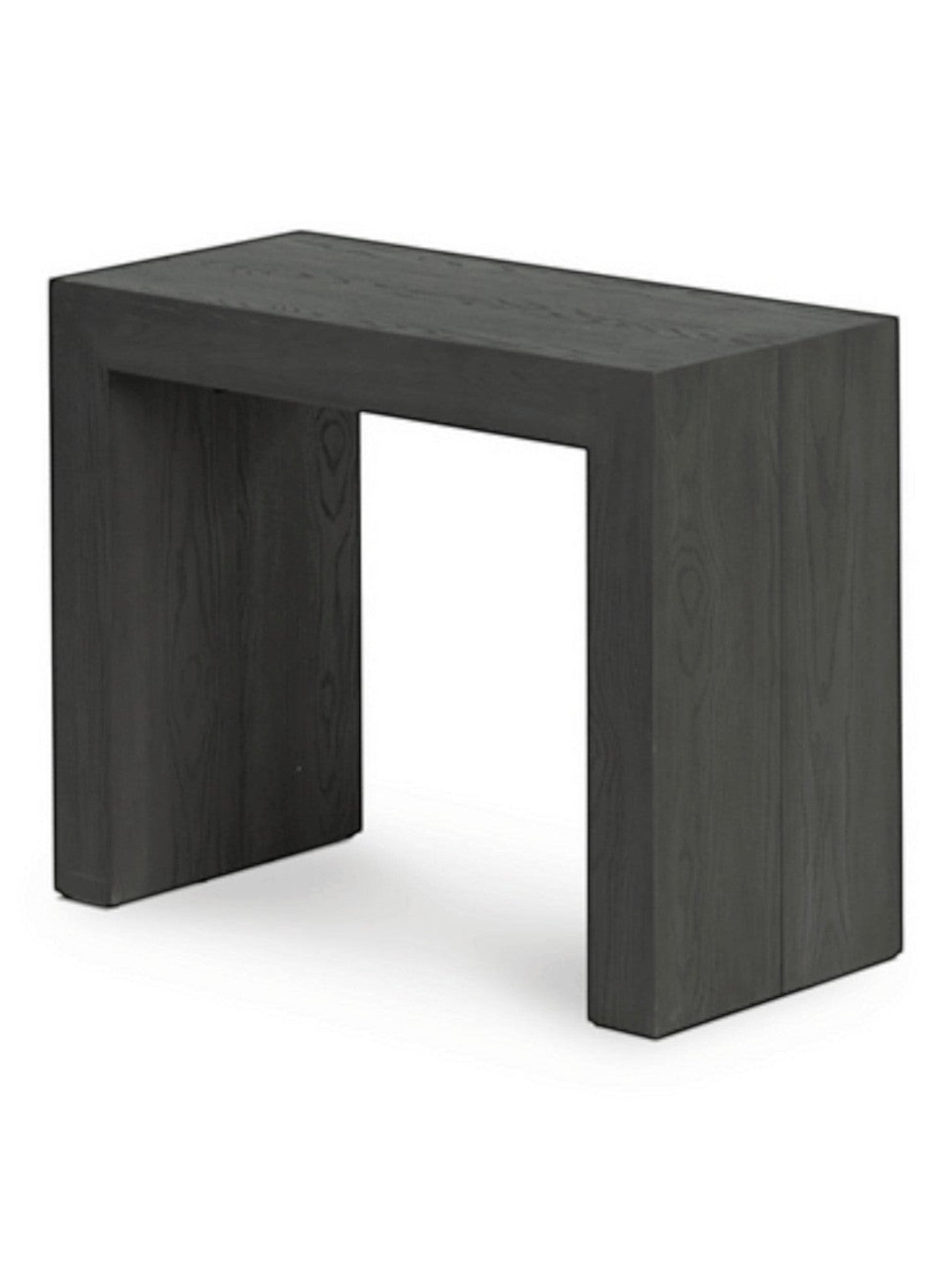 Table de salle à manger extensible TOCO Meubles en bois hickory fumé, design compact et moderne