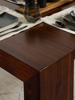 Table de salle à manger extensible TOCO Meubles en noyer américain avec finition en bois sombre et élégante