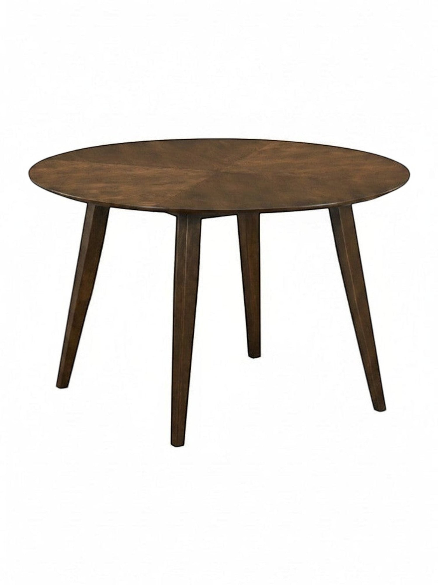 Table de salle à manger ronde Diane par TOCO Meubles en bois teinté foncé au style mid-century moderne