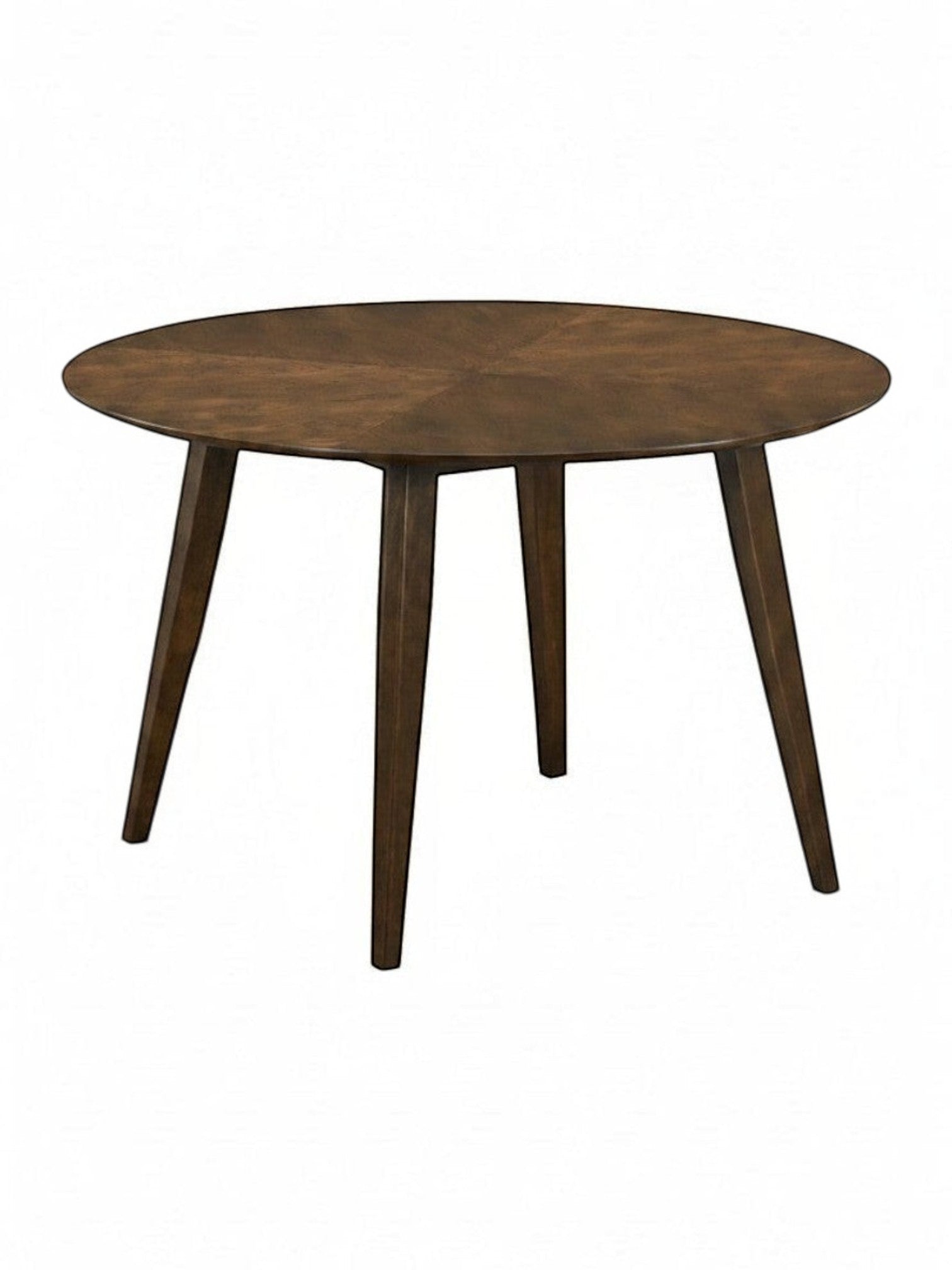 Table de salle à manger ronde Diane par TOCO Meubles en bois teinté foncé au style mid-century moderne