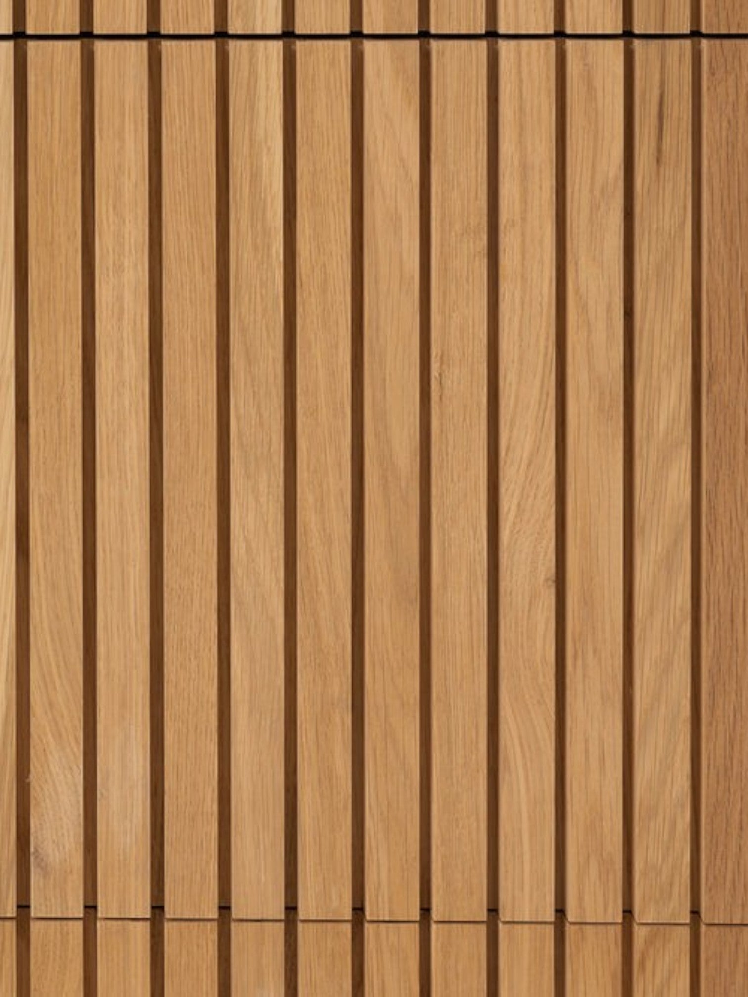 Table de salle à manger TOCO Meubles ronde en chêne scandinave, design lamellé, style moderne.