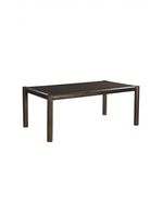 Table de salle à manger rectangulaire Avik par TOCO Meubles en bois de manguier avec un fini noyer foncé moderne