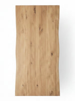 Table de salle à manger Nova par TOCO Meubles avec plateau rectangulaire en bois naturel aux bords irréguliers