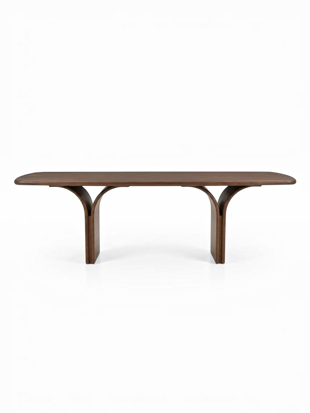 Table de salle à manger Tarin par TOCO Meubles en bois massif avec pieds incurvés design mid-century