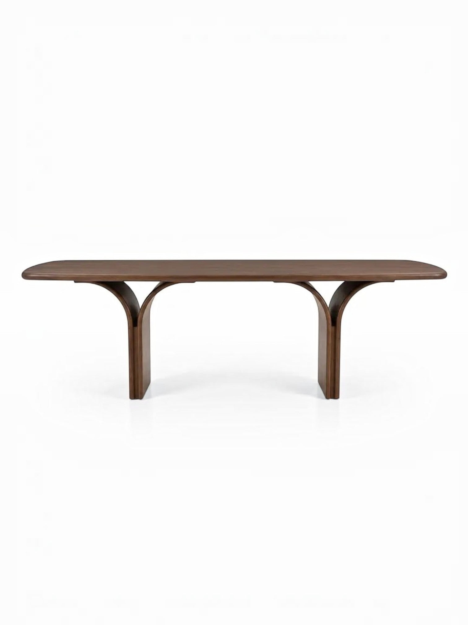 Table de salle à manger Tarin par TOCO Meubles en bois massif avec pieds incurvés design mid-century