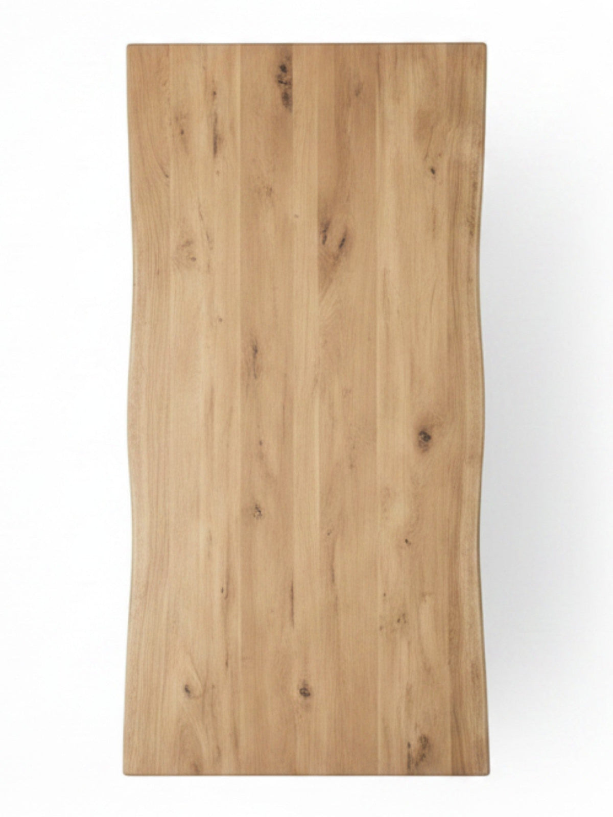 Table de salle à manger Nova par TOCO Meubles avec plateau rectangulaire en bois naturel aux bords irréguliers