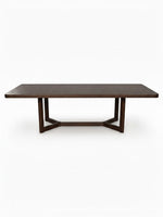 Table de salle à manger rectangulaire extensible TOCO Meubles en bois brun foncé avec pieds design