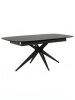 Table de salle à manger extensible Orano TOCO Meubles avec plateau noir et base en étoile moderne