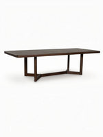 Table de salle à manger rectangulaire extensible Dllenno en bois brun foncé par TOCO Meubles