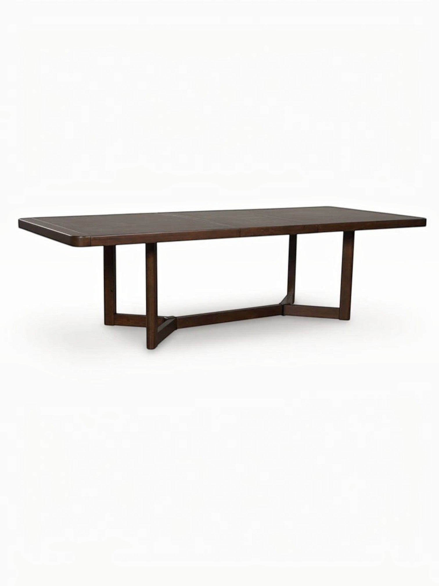 Table de salle à manger rectangulaire extensible Dllenno en bois brun foncé par TOCO Meubles