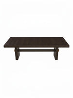 Table de salle à manger extensible Koren par TOCO Meubles en bois massif brun foncé au design rectangulaire moderne