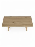 Table de salon Kyo TOCO Meubles rectangulaire en bois clair avec un plateau aux veines naturelles apparentes