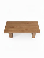 Table de salon Tila rectangulaire en bois clair naturel avec un design minimaliste par TOCO Meubles