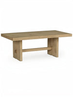 Table de salon Kyo TOCO Meubles en bois massif clair avec un design rustique et une structure robuste