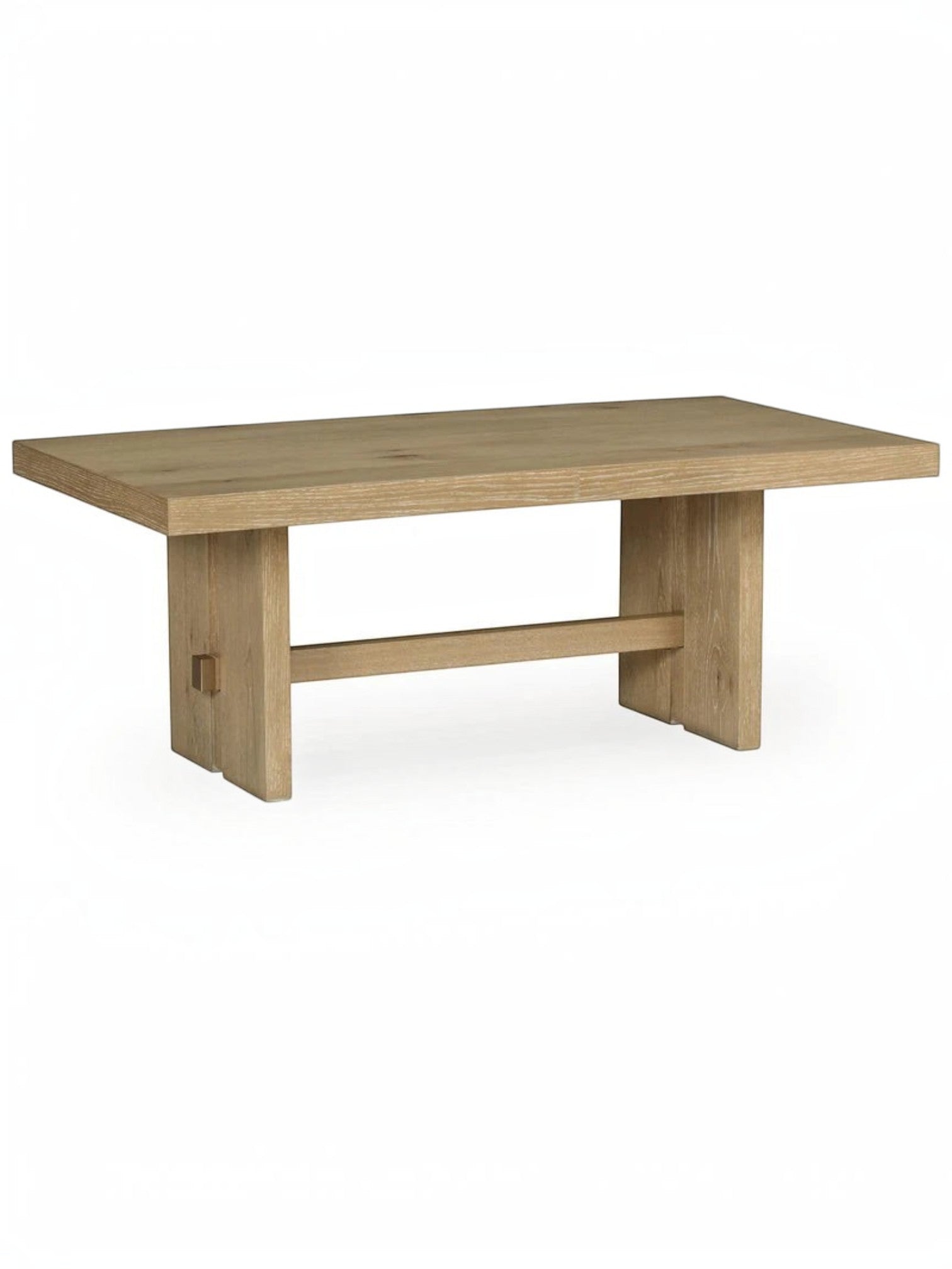 Table de salon Kyo TOCO Meubles en bois massif clair avec un design rustique et une structure robuste