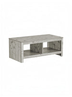 Table de salon Maria TOCO Meubles en bois gris avec étagère de rangement ouverte au design contemporain
