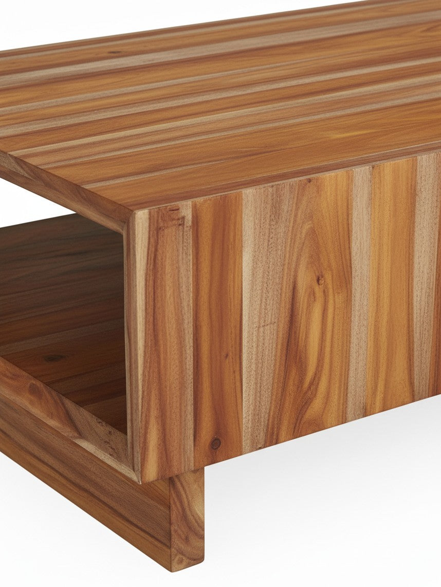 Table de salon Sonni par TOCO Meubles en bois massif avec un design moderne et des veines apparentes
