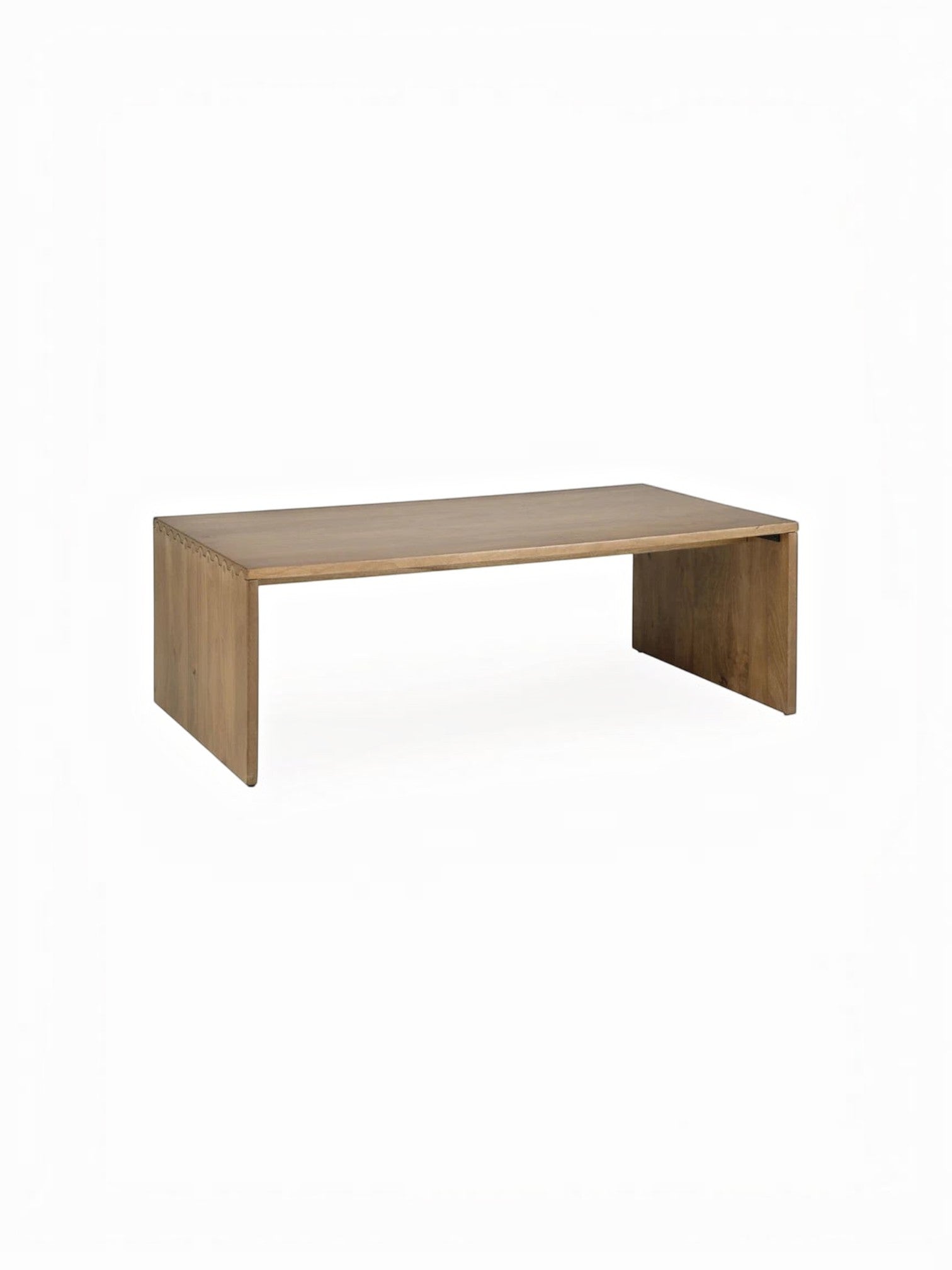 Table de salon Kelani par TOCO Meubles en bois massif avec un design rectangulaire minimaliste et moderne