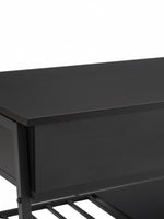 Table de salon Rania TOCO Meubles noire avec plateau rectangulaire et structure en métal robuste
